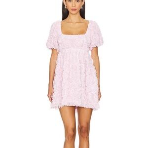 Show Me Your MuMu Pink Textured Mini Dress
